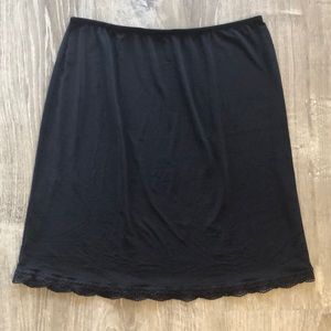 Jockey black lace half slip M